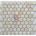 Matt Face Beige Hexagon Marble Made Mosaic (CFS1007)